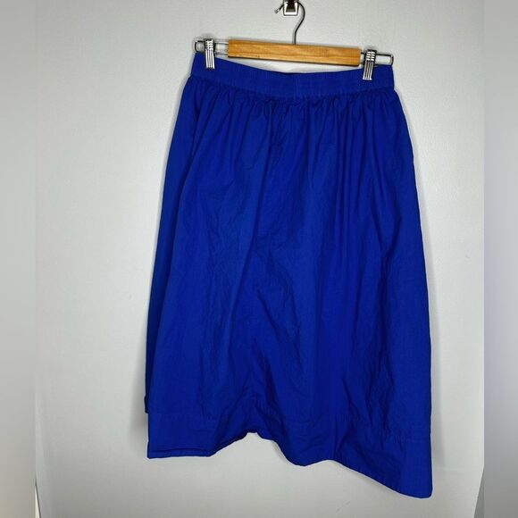 Alex Mill Standard Paper Poplin Skirt A-line Pockets Ultramarine Blue Sz Medium - Picture 2 of 6